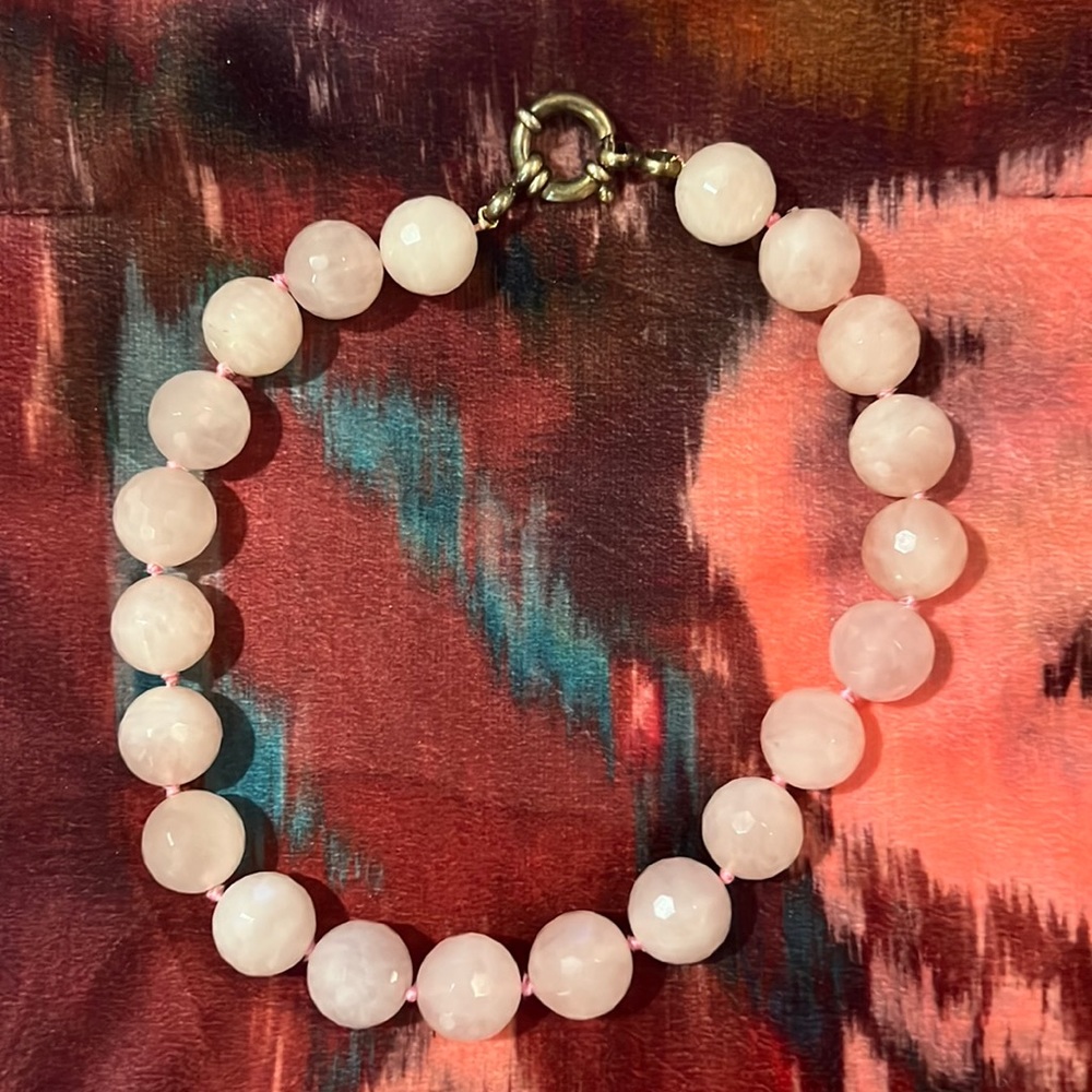 rose quartz vintage necklace